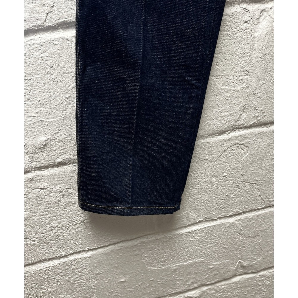VTG 70s Calvin Klein Jeans High Rise Straight Leg Dark Wash Sz 11 / 26 NEW! - Picture 3 of 13